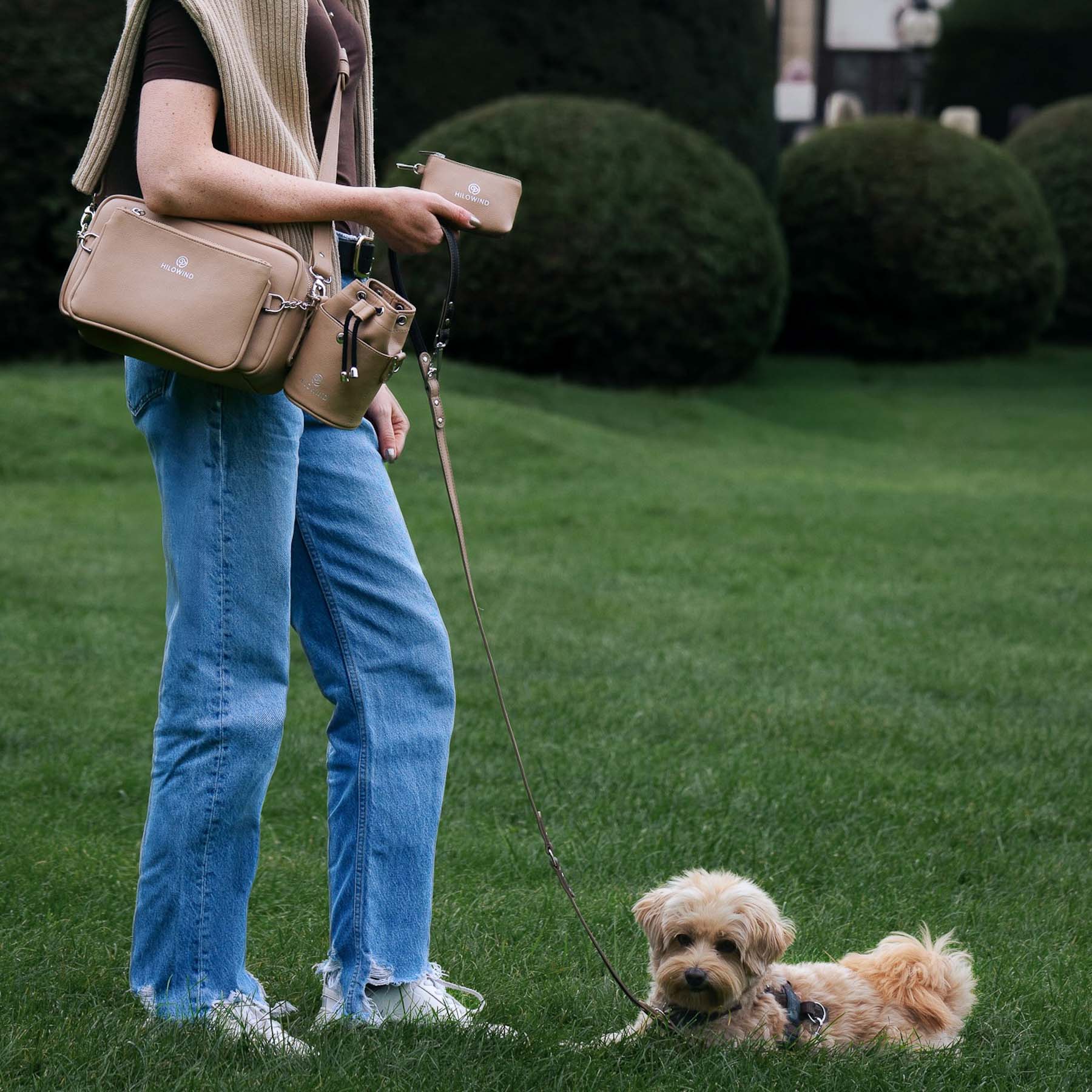 Dog Walking Set YUNO - Pre-Order Special including free poop bag dispenser